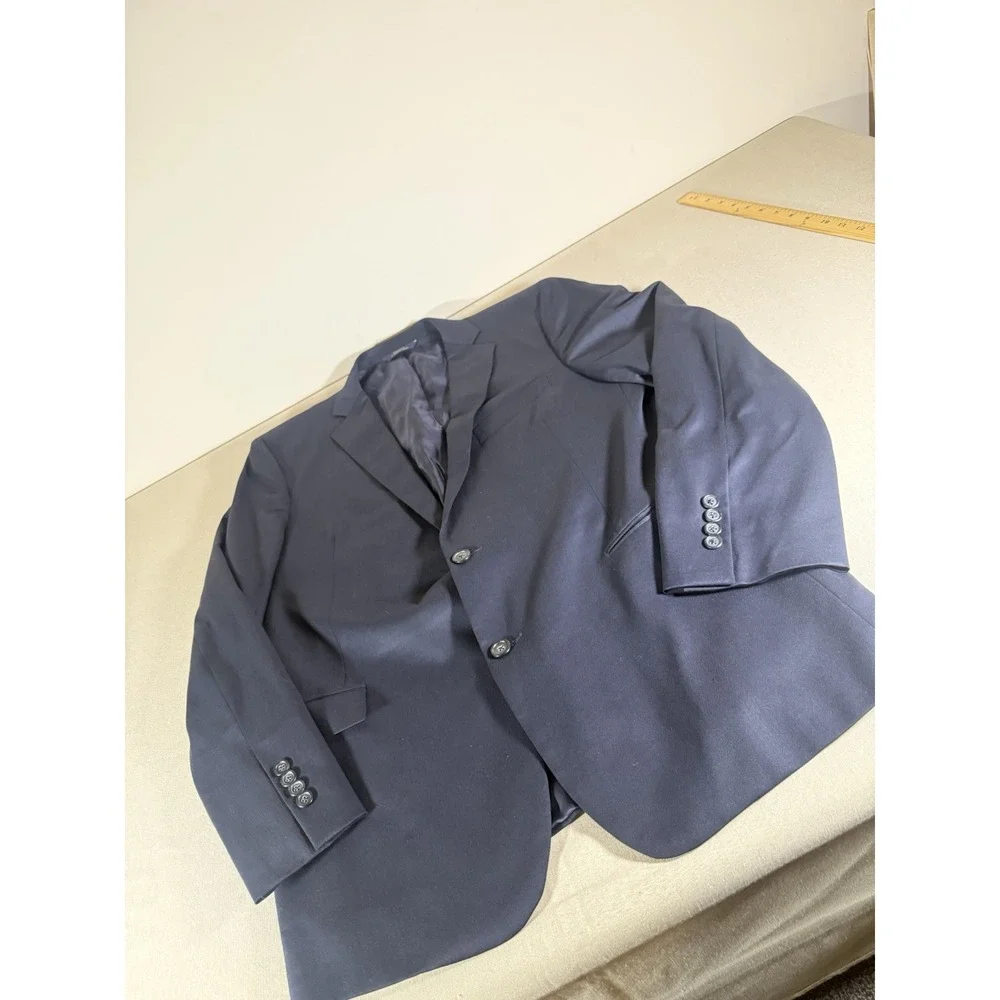 Brooks Brothers Blazer 44L 1818 Regent Suit Wool Blue 2 Button Made in USA